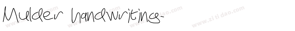 Mulder handwriting字体转换